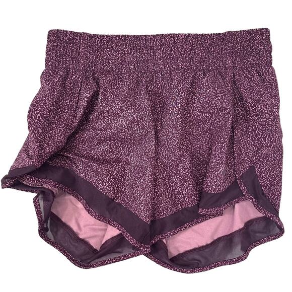 ATHLETA Printed Mesh Racer Run Short 4” Extra Extra Small Purple XXS Gym Fitness - Picture 7 of 12